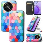 For  Realme 12 CaseNeo Colorful Magnetic Leather Phone Case(Colored Squares)