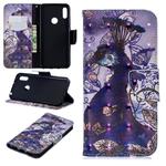 3D Colored Drawing Pattern Horizontal Flip Leather Case for Huawei Y6 / Y6 Pro, with Holder & Card Slots & Wallet(Peacock)