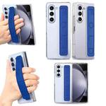 For Samsung Galaxy Z Fold5 5G Wristband Transparent Phone Case(Dark Blue)