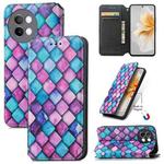 For vivo S18e CaseNeo Colorful Magnetic Leather Phone Case(Purple Scales)