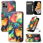 For vivo S18 Pro CaseNeo Colorful Magnetic Leather Phone Case(Colorful Cloud)
