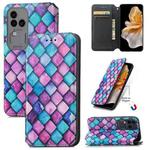 For vivo S18 Pro CaseNeo Colorful Magnetic Leather Phone Case(Purple Scales)