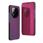 For Xiaomi Redmi Note 14 Pro+ 5G Plated Mirror Horizontal Flip Leather Phone Case with Holder(Purple)