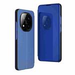 For Xiaomi Redmi Note 14 Pro+ 5G Plated Mirror Horizontal Flip Leather Phone Case with Holder(Blue)
