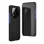 For Xiaomi Redmi Note 14 Pro+ 5G Plated Mirror Horizontal Flip Leather Phone Case with Holder(Black)