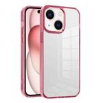 For iPhone 15 Ice Color Clear PC Hybrid TPU Phone Case(Pink)