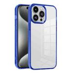 For iPhone 15 Pro Max Ice Color Clear PC Hybrid TPU Phone Case(Bllue)