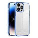For iPhone 14 Pro Max Ice Color Clear PC Hybrid TPU Phone Case(Royal Blue)