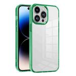 For iPhone 14 Pro Max Ice Color Clear PC Hybrid TPU Phone Case(Green)