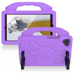 For Samsung Galaxy Tab A9 X110 Thumb Bracket EVA Shockproof Tablet Case(Light Purple)