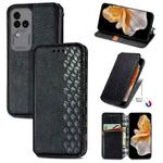 For vivo S18 Pro Cubic Grid Pressed Magnetic Leather Phone Case(Black)