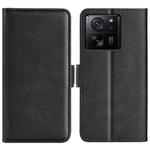 For Xiaomi 13T Dual-side Magnetic Buckle Horizontal Flip Leather Phone Case(Black)