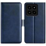 For Xiaomi 14 Pro Dual-side Magnetic Buckle Horizontal Flip Leather Phone Case(Dark Blue)