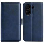 For Xiaomi Redmi Note 13C Dual-side Magnetic Buckle Horizontal Flip Leather Phone Case(Dark Blue)