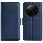 For Xiaomi Redmi Note 13 4G Dual-side Magnetic Buckle Horizontal Flip Leather Phone Case(Dark Blue)