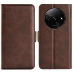 For Xiaomi Redmi A3 Dual-side Magnetic Buckle Horizontal Flip Leather Phone Case(Brown)
