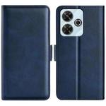 For Xiaomi Redmi Note 13R 5G Dual-side Magnetic Buckle Horizontal Flip Leather Phone Case(Dark Blue)