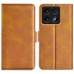 For Xiaomi 14T Dual-side Magnetic Buckle Horizontal Flip Leather Phone Case(Yellow)