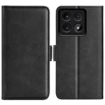 For Xiaomi 14T Pro Dual-side Magnetic Buckle Horizontal Flip Leather Phone Case(Black)