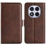 For Xiaomi Redmi Note 14 Pro 5G Dual-side Magnetic Buckle Horizontal Flip Leather Phone Case(Brown)