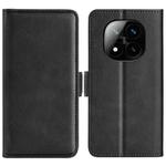 For Xiaomi Redmi Note 14 Pro+ Dual-side Magnetic Buckle Horizontal Flip Leather Phone Case(Black)