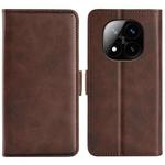 For Xiaomi Redmi Note 14 Pro+ Dual-side Magnetic Buckle Horizontal Flip Leather Phone Case(Brown)