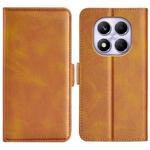 For Redmi Note 14 Pro 4G Dual-side Magnetic Buckle Horizontal Flip Leather Phone Case(Yellow)