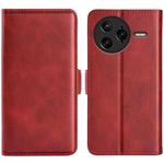 For Redmi K80 Pro / Poco F7 Ultra Dual-side Magnetic Buckle Horizontal Flip Leather Phone Case(Red)