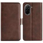 For Redmi A5 4G 173.3mm Dual-side Magnetic Buckle Horizontal Flip Leather Phone Case(Brown)