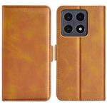 For Xiaomi 15T Dual-side Magnetic Buckle Horizontal Flip Leather Phone Case(Yellow)