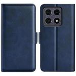 For Xiaomi 15T Dual-side Magnetic Buckle Horizontal Flip Leather Phone Case(Dark Blue)