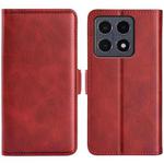 For Xiaomi 15T Dual-side Magnetic Buckle Horizontal Flip Leather Phone Case(Red)