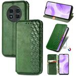 For Ulefone Note 15 Cubic Grid Pressed Magnetic Leather Phone Case(Green)