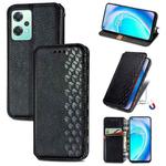 For OnePlus Nord CE 2 Lite 5G Cubic Grid Pressed Magnetic Leather Phone Case(Black)