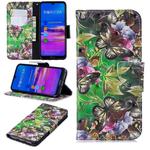 3D Colored Drawing Pattern Horizontal Flip Leather Case for Huawei Honor 8A, with Holder & Card Slots & Wallet(Green Butterfly)
