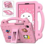 For Samsung Galaxy Tab A11 2025 Handle Kickstand Children EVA Shockproof Tablet Case(Pink)
