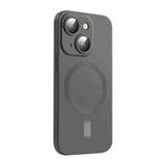 For iPhone 15 Plus ENKAY MagSafe Matte TPU Phone Case with Lens Film(Dark Grey)