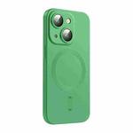 For iPhone 14 ENKAY MagSafe Matte TPU Phone Case with Lens Film(Green)