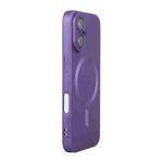 For iPhone 16 ENKAY MagSafe Matte TPU Phone Case with Lens Film(Purple)