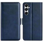 For Samsung Galaxy A05 Dual-side Magnetic Buckle Horizontal Flip Leather Phone Case(Dark Blue)