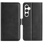 For Samsung Galaxy S24 5G Dual-side Magnetic Buckle Horizontal Flip Leather Phone Case(Black)