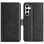 For Samsung Galaxy A35 Dual-side Magnetic Buckle Horizontal Flip Leather Phone Case(Black)