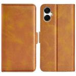 For Samsung Galaxy A06 5G Dual-side Magnetic Buckle Horizontal Flip Leather Phone Case(Yellow)