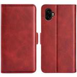 For Samsung Galaxy Xcover 7 Pro Dual-side Magnetic Buckle Horizontal Flip Leather Phone Case(Red)