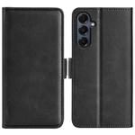For Samsung Galaxy A17 5G Dual-side Magnetic Buckle Horizontal Flip Leather Phone Case(Black)
