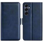 For Samsung Galaxy A17 5G Dual-side Magnetic Buckle Horizontal Flip Leather Phone Case(Dark Blue)