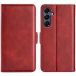 For Samsung Galaxy A17 5G Dual-side Magnetic Buckle Horizontal Flip Leather Phone Case(Red)