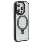 For iPhone 12 Pro Starlink Stand Clear Magsafe Phone Case(Black)