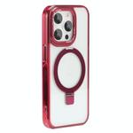 For iPhone 12 Pro Max Starlink Stand Clear Magsafe Phone Case(Red)