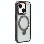 For iPhone 13 Starlink Stand Clear Magsafe Phone Case(Black)